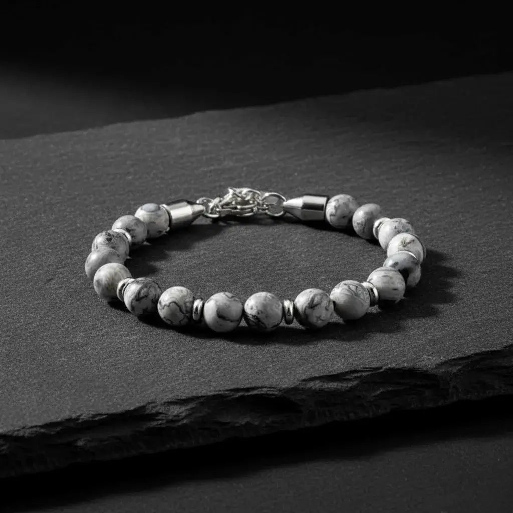 Alvora Echelon – Marble | Men’s Minimal Stone Bracelet