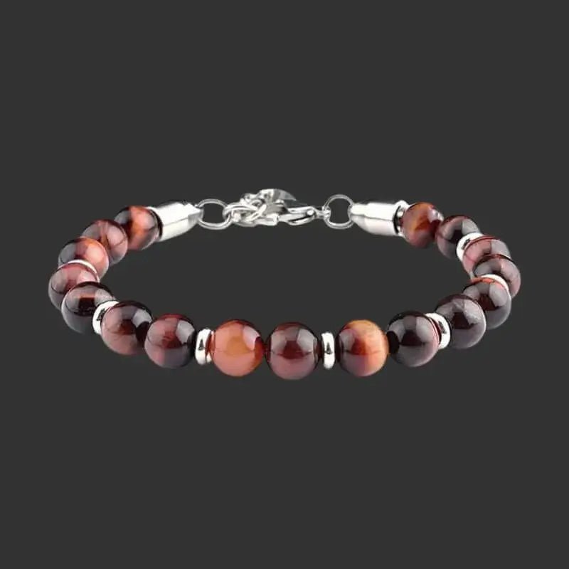 Alvora Echelon – Red Tiger Eye | Men’s Stone Bracelet