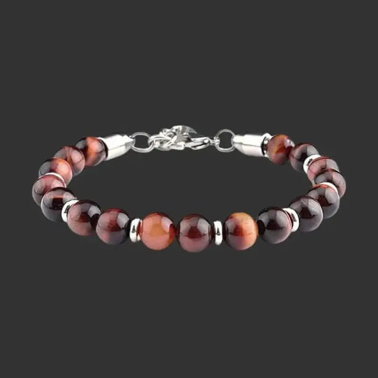 Alvora Echelon – Red Tiger Eye | Men’s Stone Bracelet