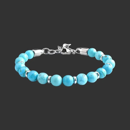 Alvora Echelon – Turquoise | Men’s Blue Beaded Bracelet
