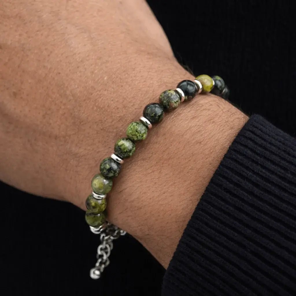 Alvora Echelon – Verdant | Bold Men’s Stone Bracelet 