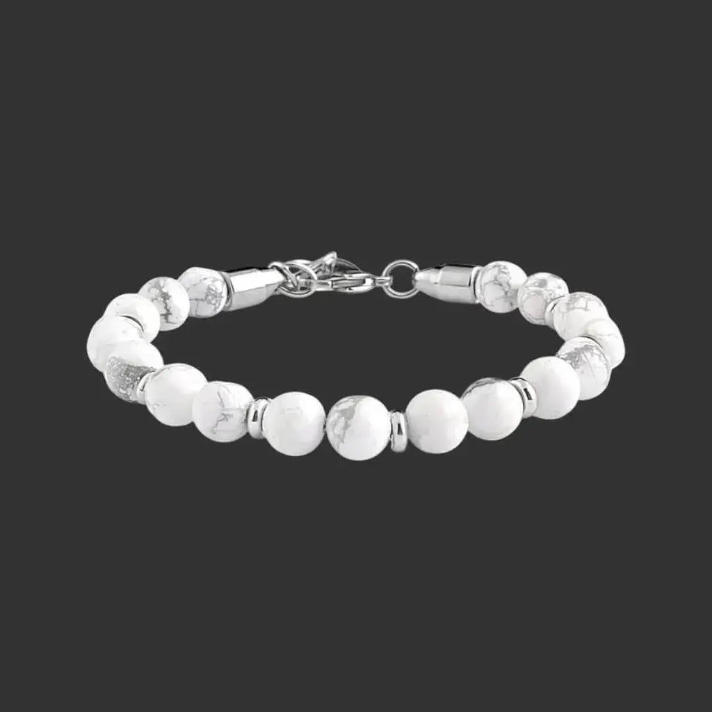 Alvora Echelon – White Turquoise | Men’s Beaded Bracelet
