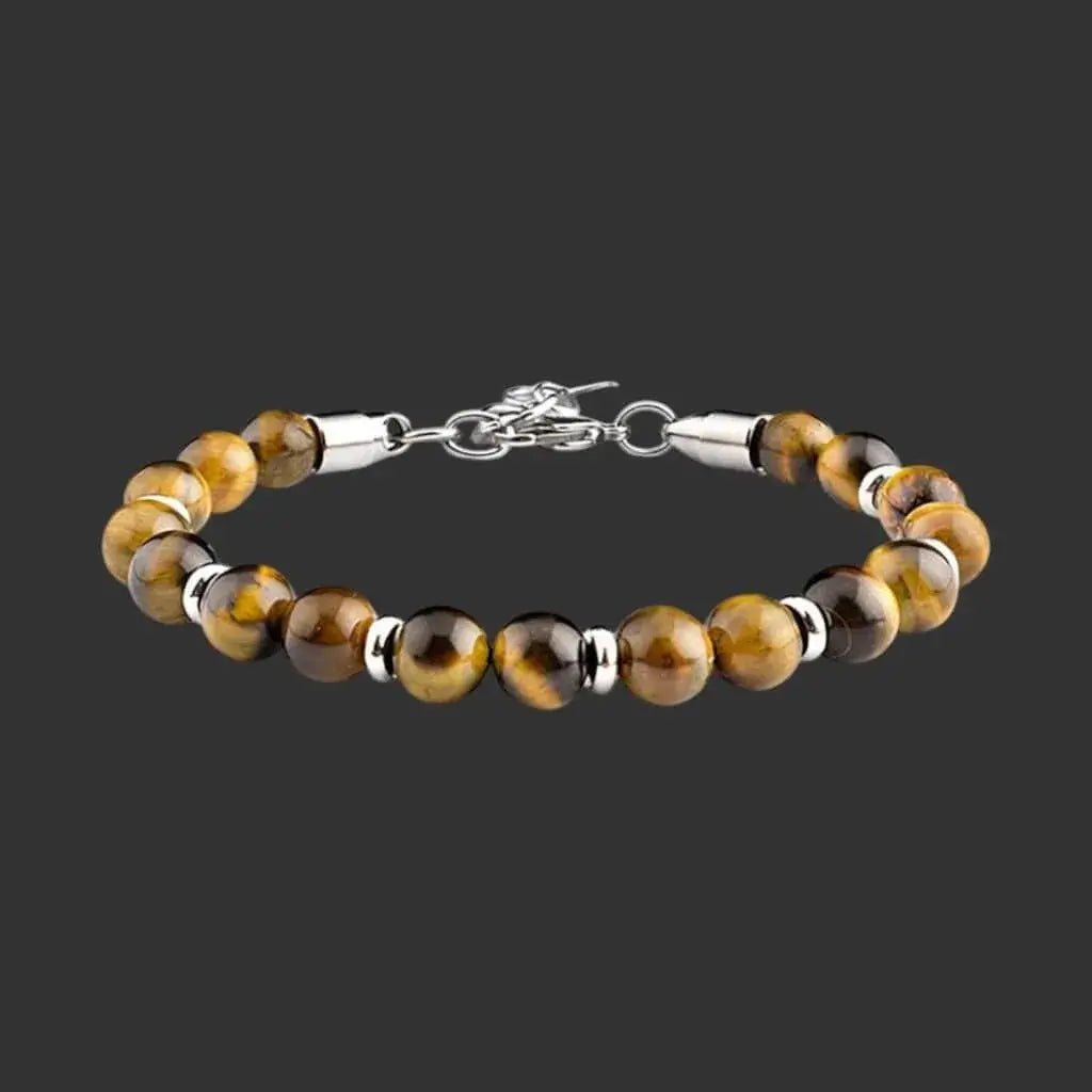 Alvora Echelon – Yellow Tiger Eye | Men’s Stone Beaded Bracelet