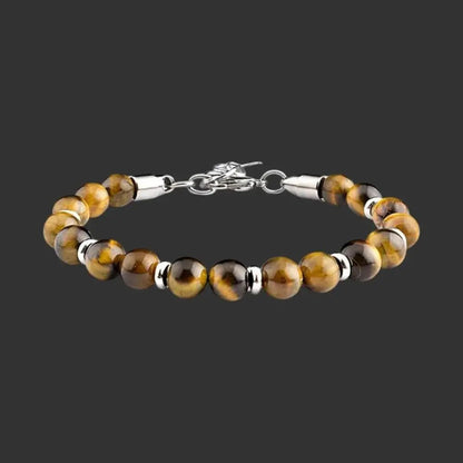 Alvora Echelon – Yellow Tiger Eye | Men’s Stone Beaded Bracelet
