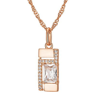 Alvora Elixson – Clarion Necklace, Rose Gold Natural Zircon Jewelry