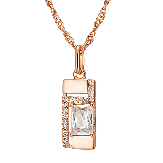 Alvora Elixson – Clarion Necklace, Rose Gold Natural Zircon Jewelry