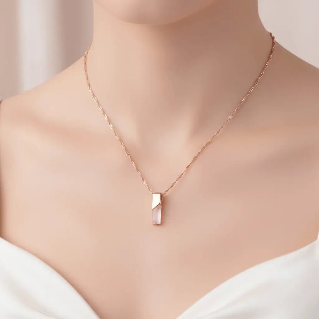 Alvora Elixson – Seraphis | Rose Gold Pink Natural Zircon Pendant