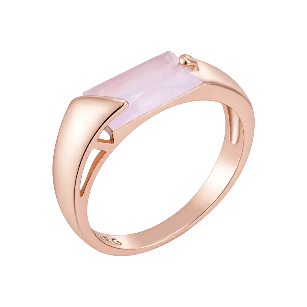 Alvora Elixson – Seraphis | Pink Natural Zircon Rose Gold Ring