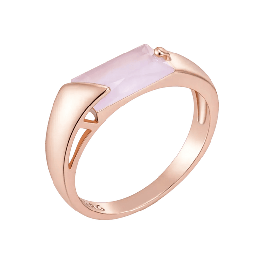 Alvora Elixson – Seraphis | Pink Natural Zircon Rose Gold Ring