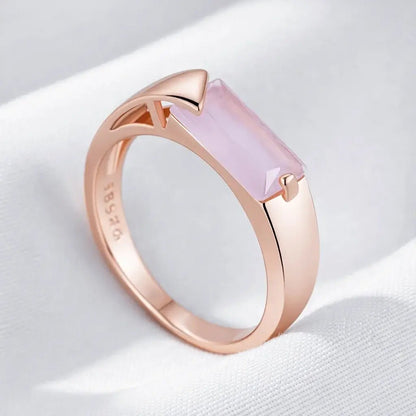 Alvora Elixson – Seraphis | Pink Natural Zircon Rose Gold Ring