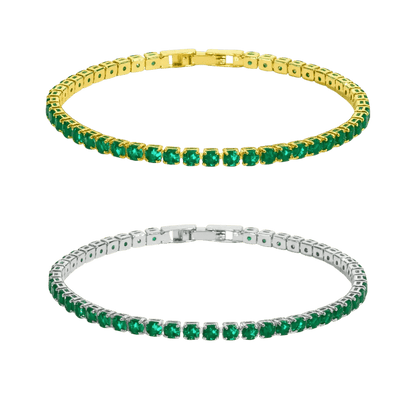 Alvora Emeralique Bracelet | Emerald Tennis Elegant Jewelry