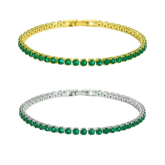 Alvora Emeralique Bracelet | Emerald Tennis Elegant Jewelry