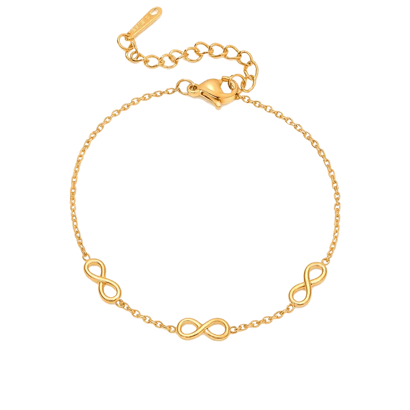 Alvora Eterna Infinity Bracelet – 18K Gold, Waterproof, Skin-Friendly Jewelry
