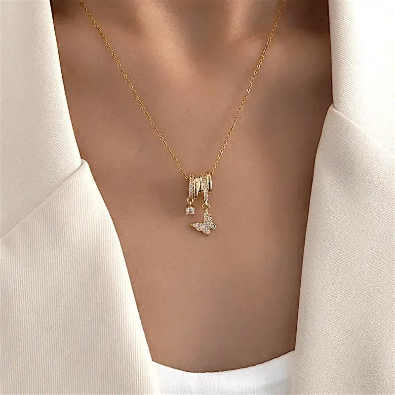 Alvora Fayloria Butterfly Necklace | Waterproof & Tarnish-Free Charm Jewelry