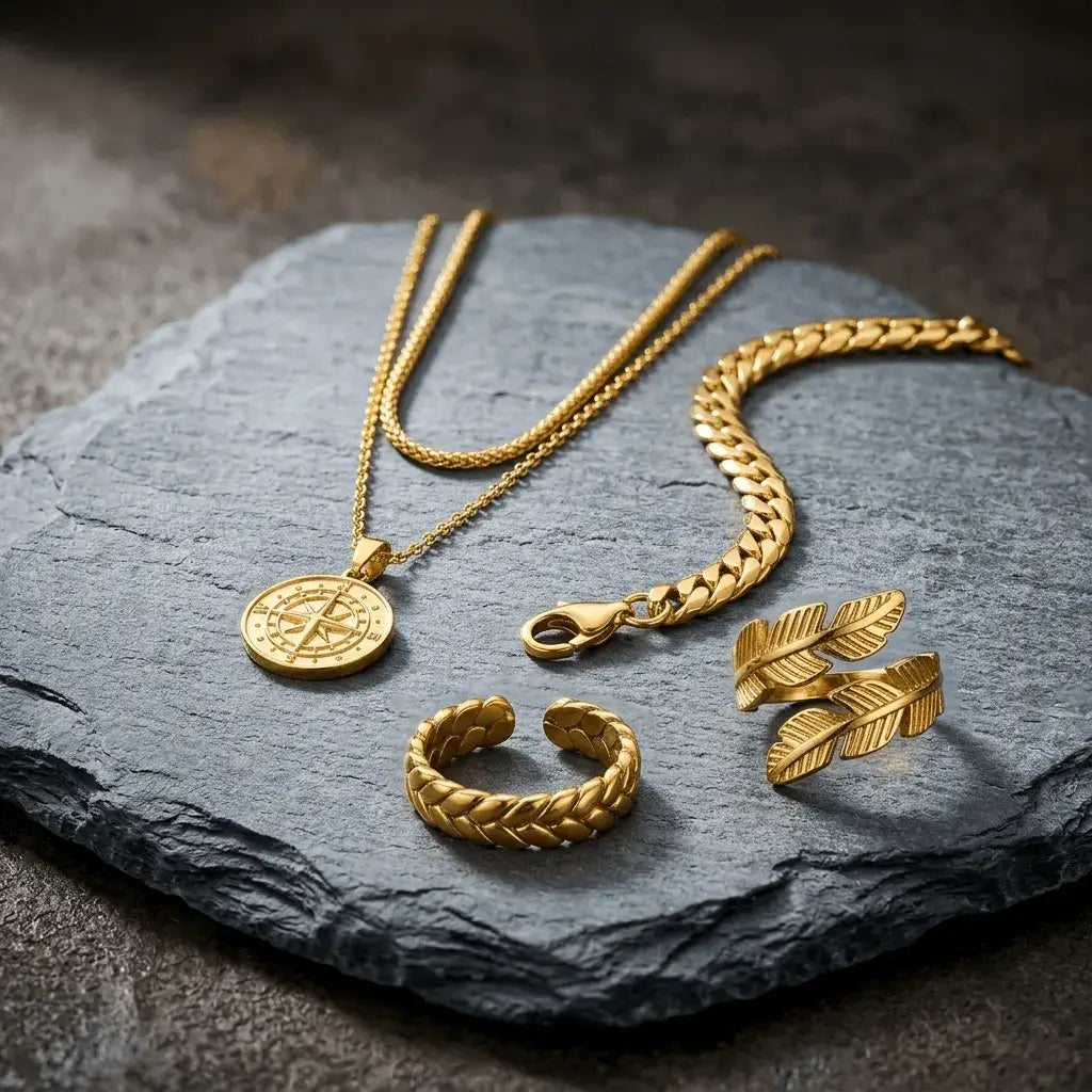 Aurelius Command Bundle | Men’s Gold Jewellery Set