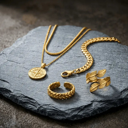 Aurelius Command Bundle | Men’s Gold Jewellery Set
