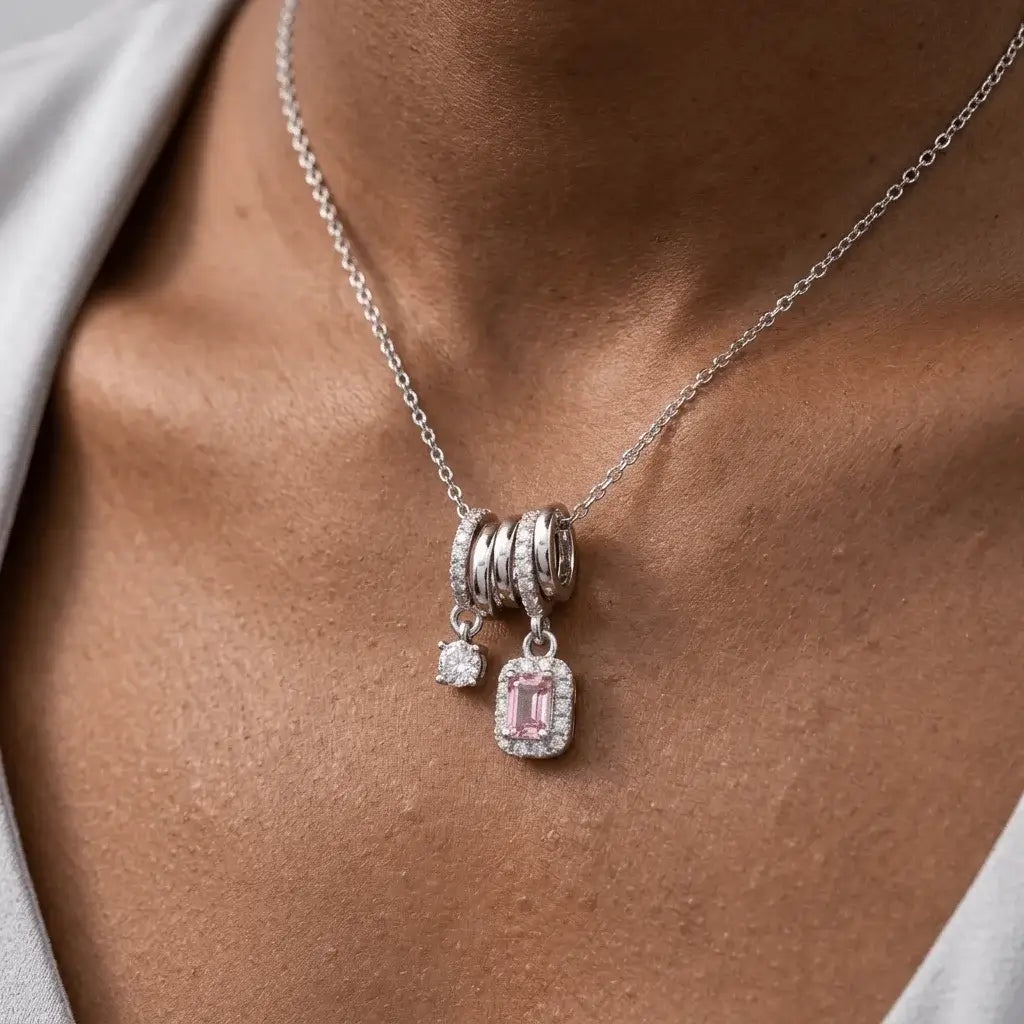 Rosé Silver Blossom Bundle | Silver Pink Jewellery Set