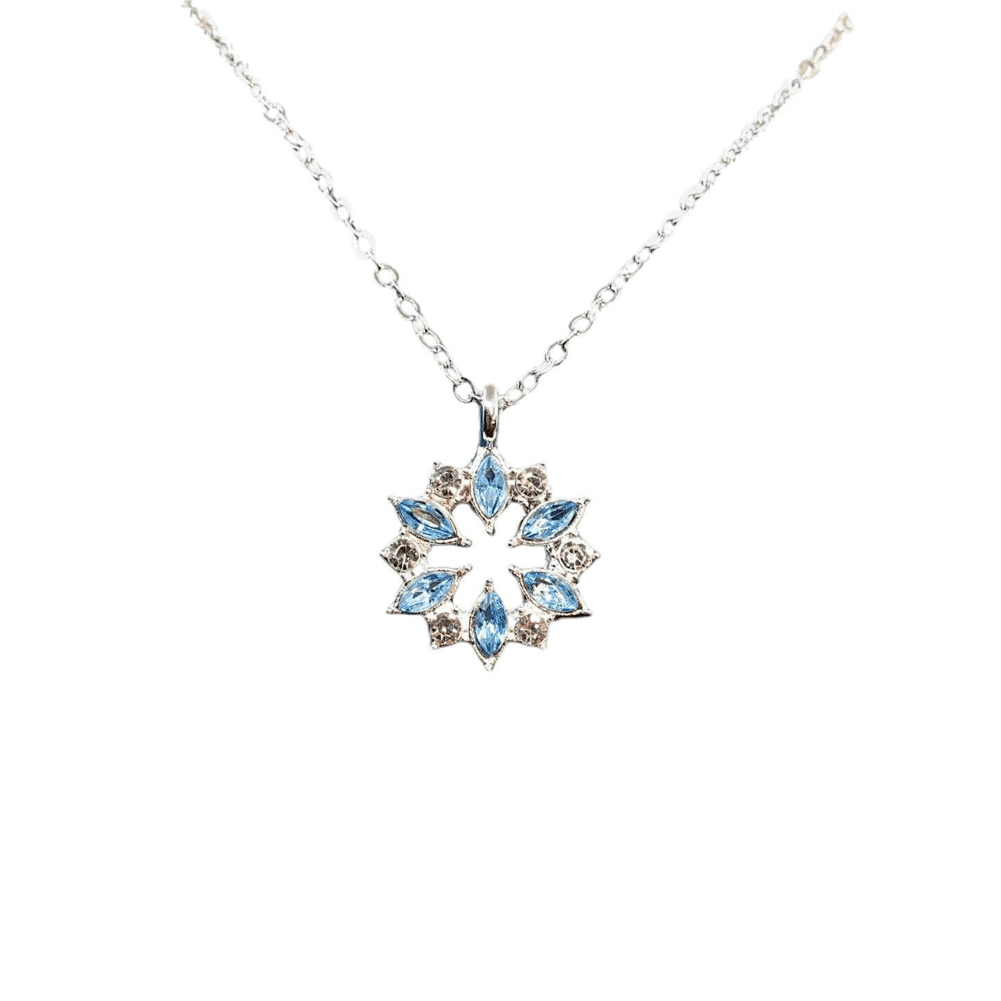 Alvora Glacielle Necklace – Icy Blue Crystal Winter Jewelry