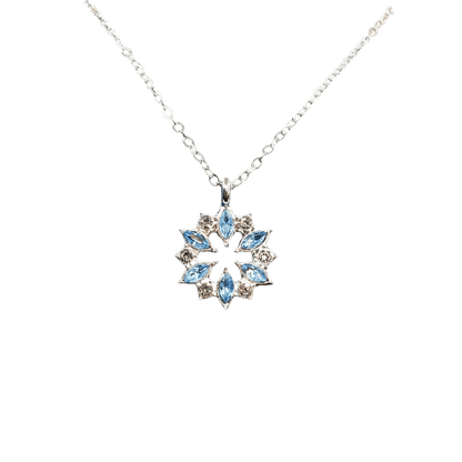 Alvora Glacielle Necklace – Icy Blue Crystal Winter Jewelry