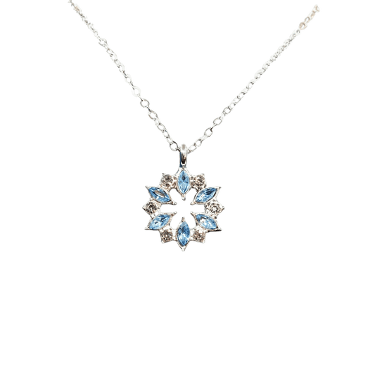 Alvora Glacielle Necklace – Icy Blue Crystal Winter Jewelry