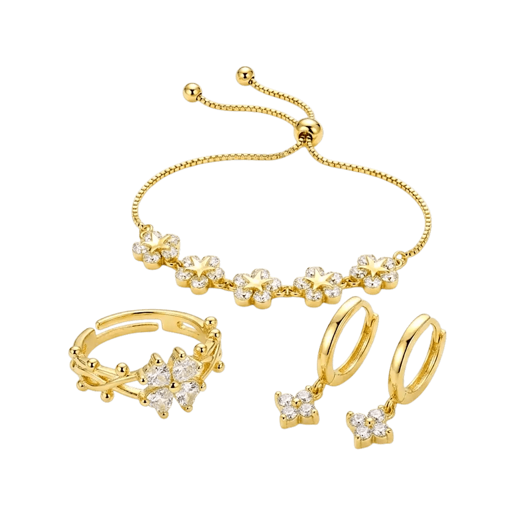 Golden Bloom Bundle | Gold Jewellery Set