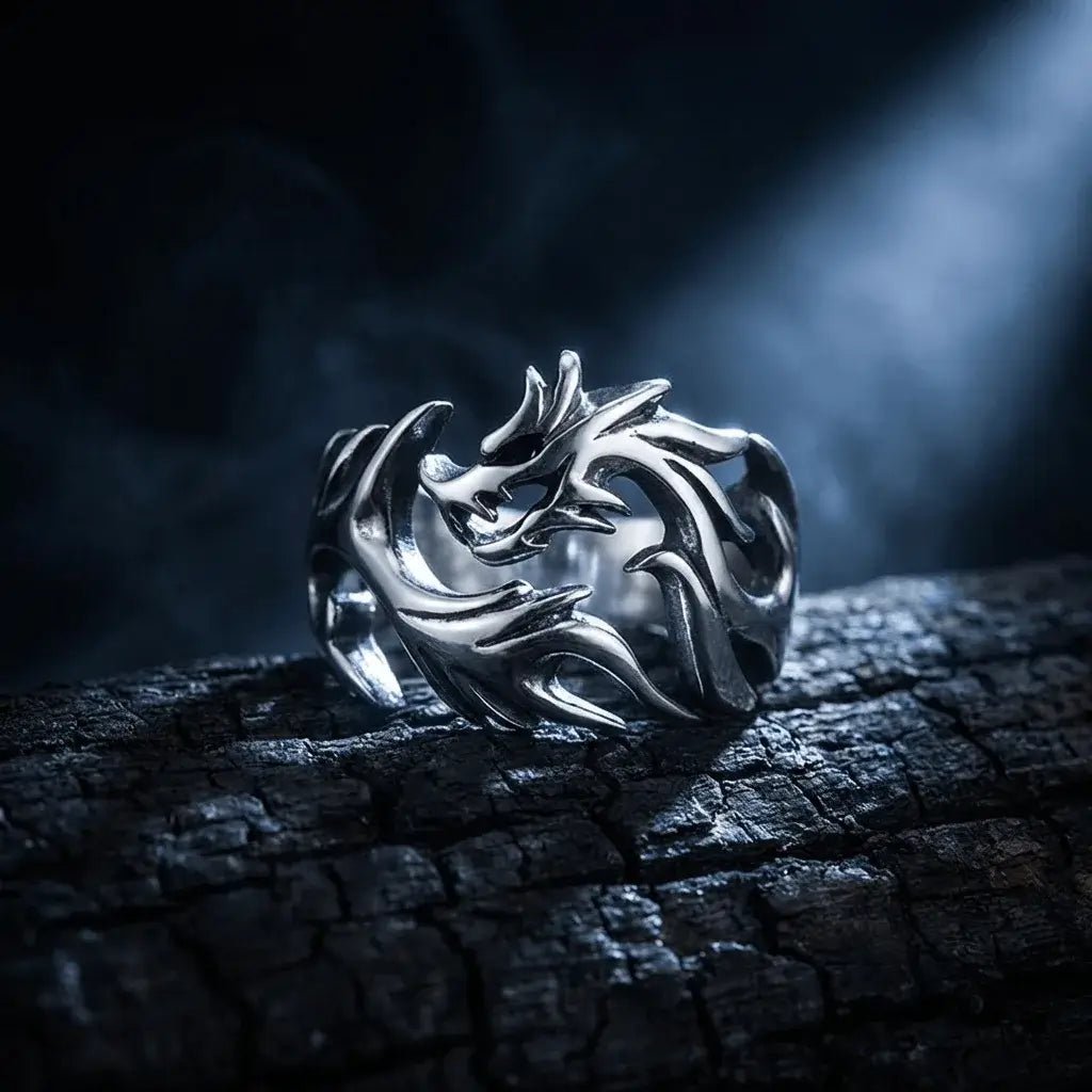 Grimclaw – Dragon Claw Stainless Steel Ring for Men 