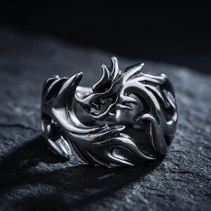 Grimclaw – Dragon Claw Stainless Steel Ring for Men 