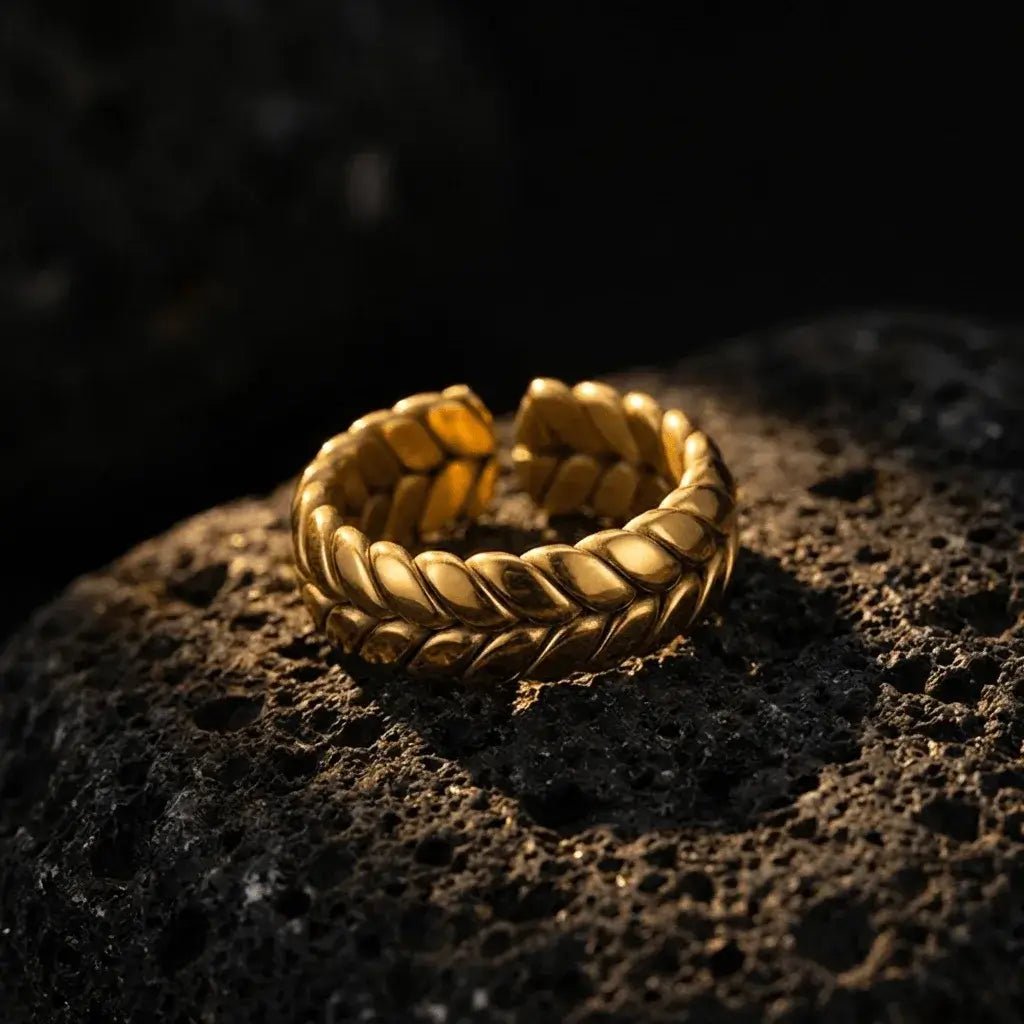 Imperion Crown Gold – Waterproof Laurel Crown Ring