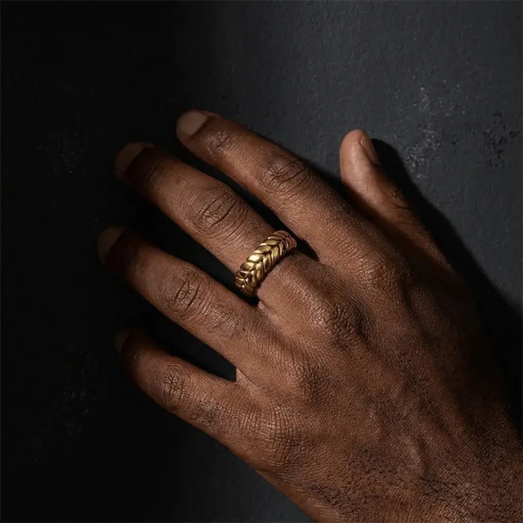 Imperion Crown Gold – Waterproof Laurel Crown Ring