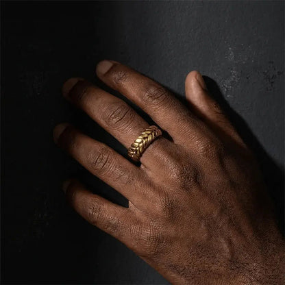 Imperion Crown Gold – Waterproof Laurel Crown Ring