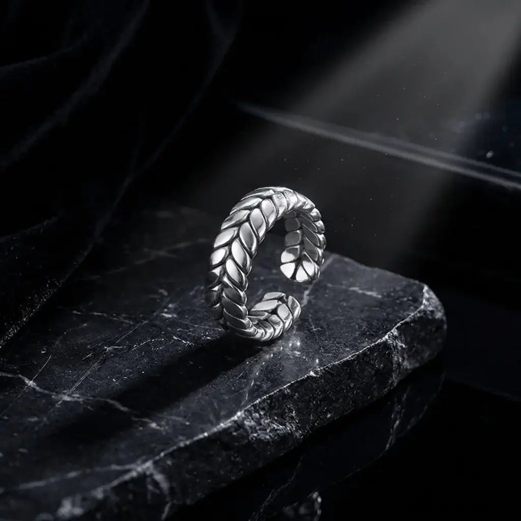 Imperion Crown Silver – Adjustable Laurel Crown Ring