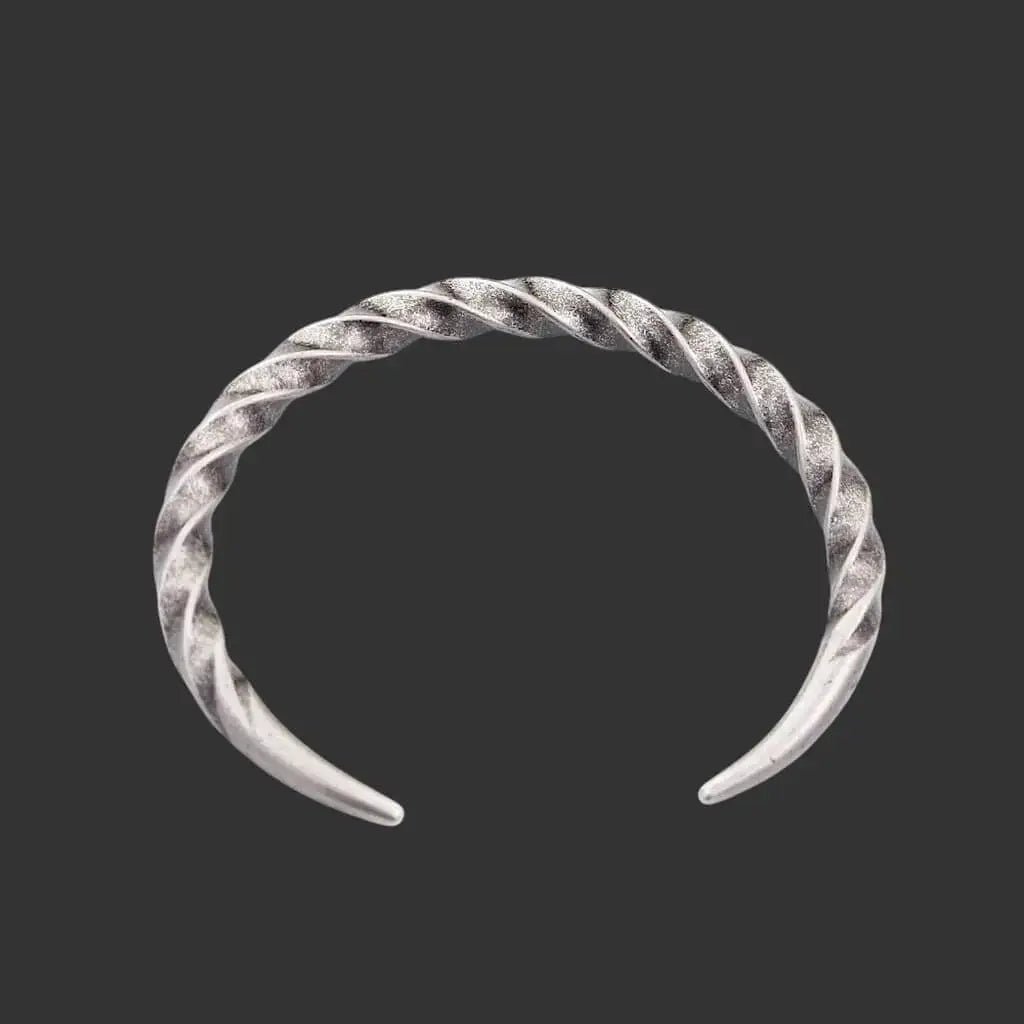 Alvora Járnhel Viking Cuff – Stainless Steel Vintage War Arm Ring