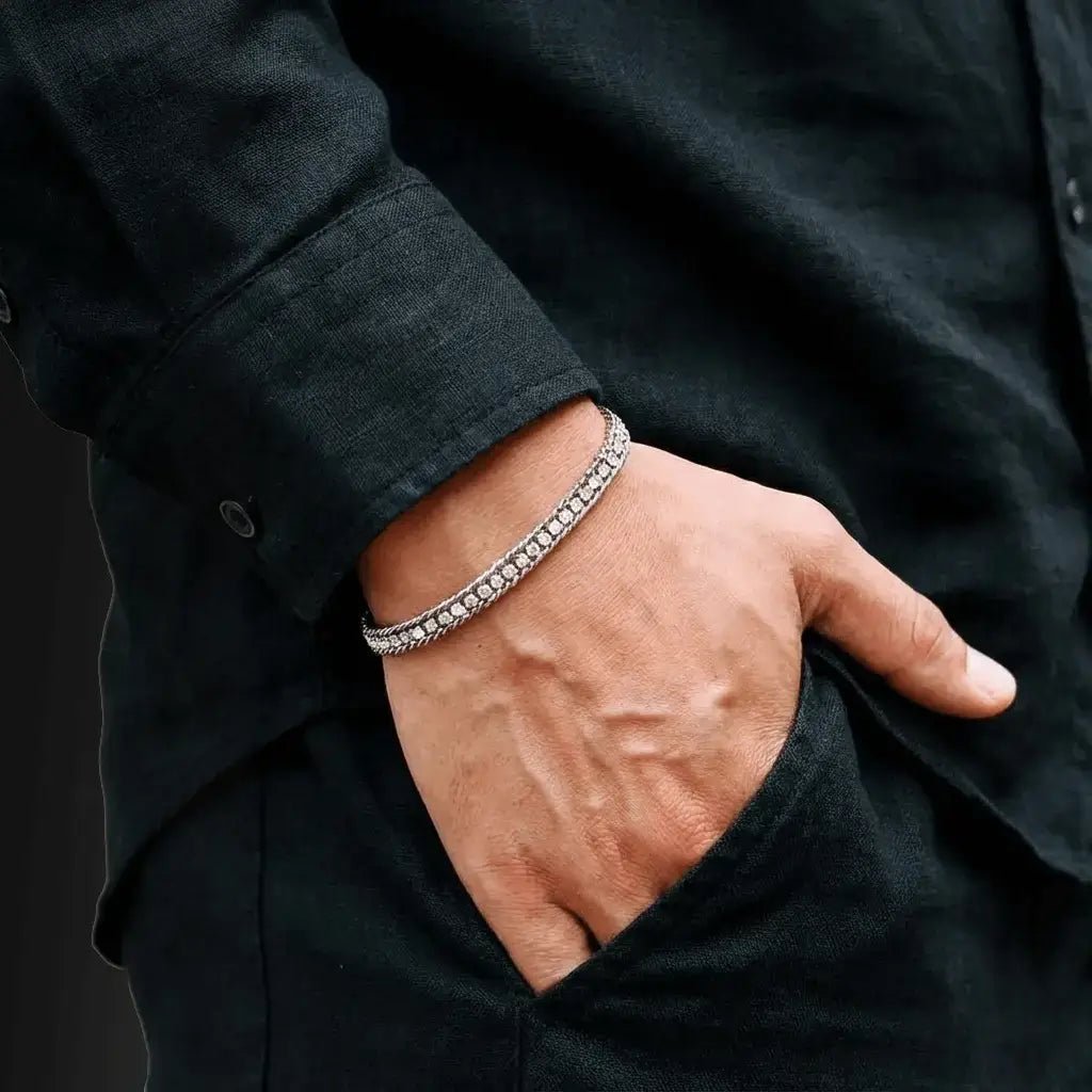 Alvora Kordar Luxury Tennis Bracelet | Stainless Steel Zircon Jewelry