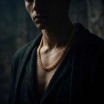 Krynex Cuban Chain 18K Gold – 5mm Stainless Steel Necklace