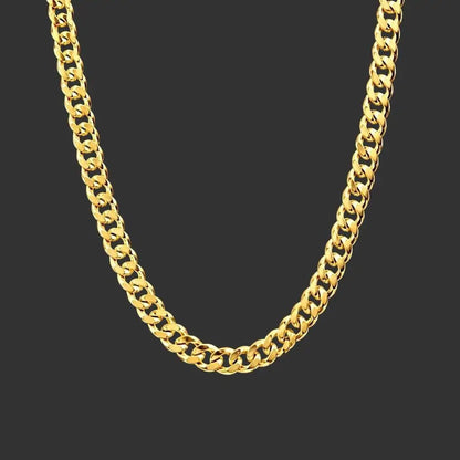 Krynex Cuban Chain 18K Gold – 5mm Stainless Steel Necklace