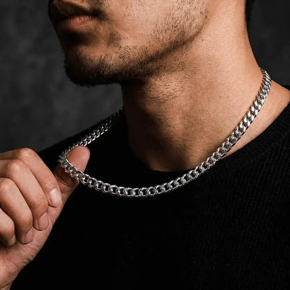 Krynex Cuban Chain Silver – 5mm Stainless Steel Necklace