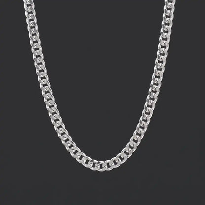 Krynex Cuban Chain Silver – 5mm Stainless Steel Necklace