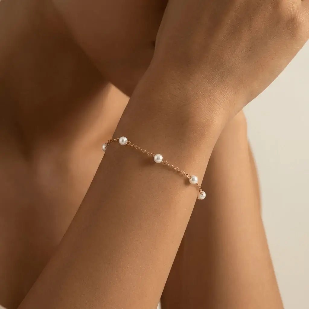 Lielle – Minimal Pearl Bracelet | Waterproof & Tarnish-Free