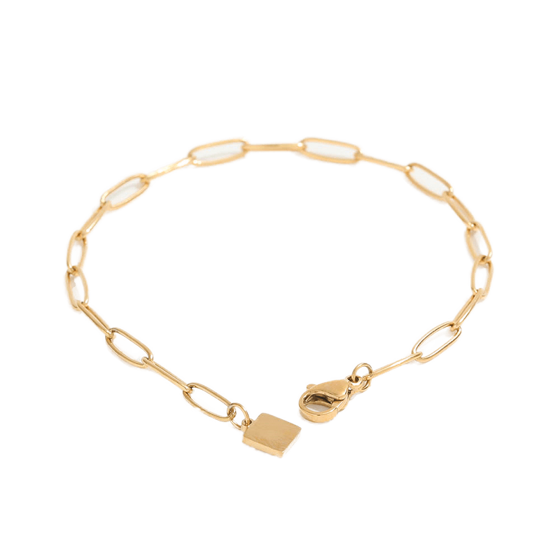 Alvora Linéa Gold Bracelet | Waterproof Paperclip Jewellery 18K