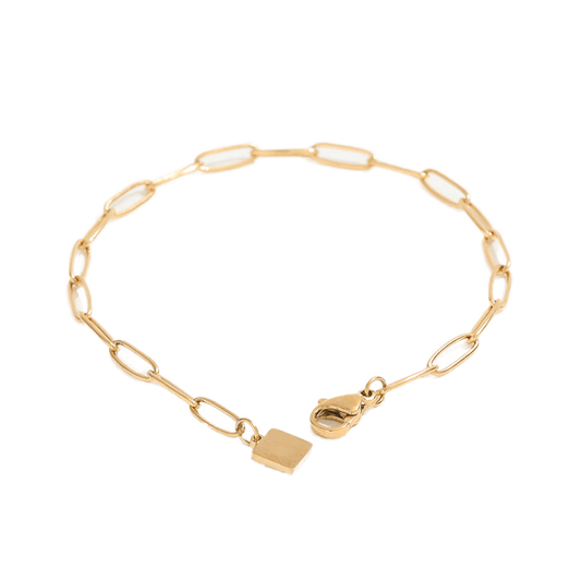 Alvora Linéa Gold Bracelet | Waterproof Paperclip Jewellery 18K