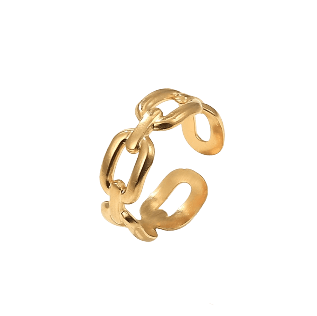 Alvora Linka Gold Ring | Adjustable Chain Minimal Jewellery