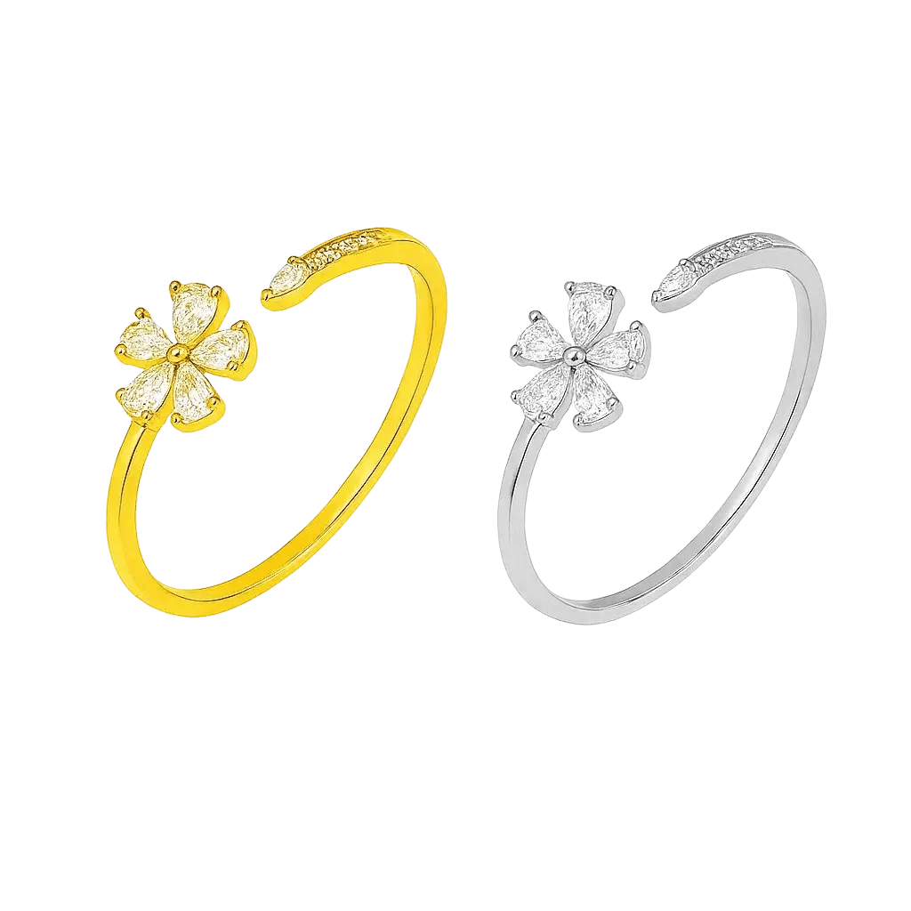 Alvora Marisel Floral Gold Ring – Minimal, Modern Jewelry