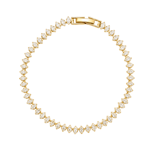Alvora Marvella Luxury Marquise Crystal Bracelet | Trendy Tennis Jewelry