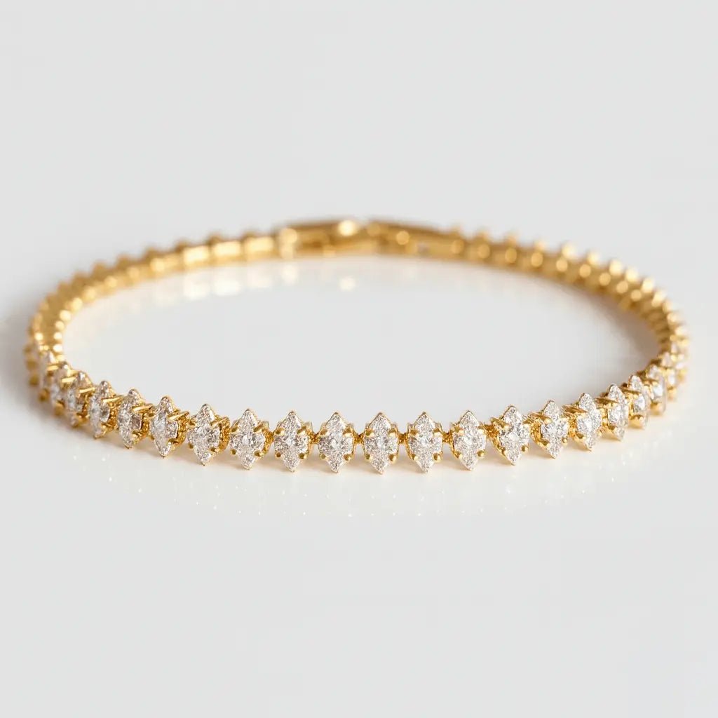 Alvora Marvella Luxury Marquise Crystal Bracelet | Trendy Tennis Jewelry