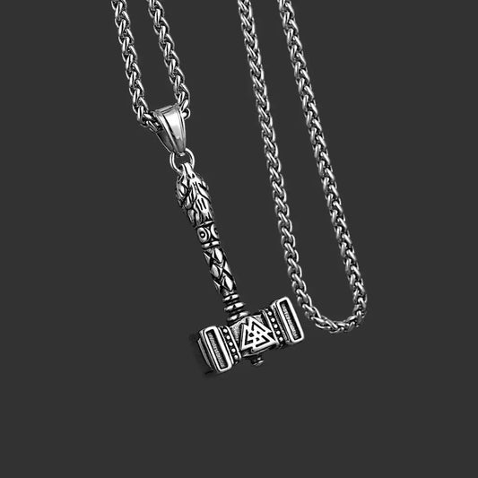 Mjornyx – Viking Thor Hammer Silver  Necklace 