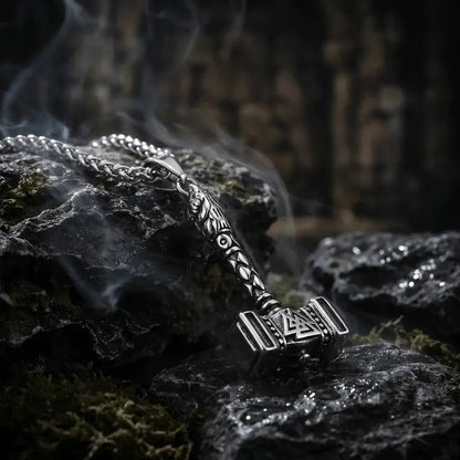 Mjornyx – Viking Thor Hammer Silver  Necklace 