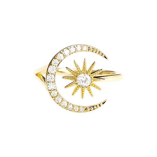 Moonveil Ring | Celestial Moon & Star Ring | Alvora