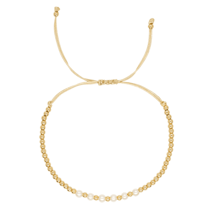 Naiara - Alvora adjustable friendship bracelet dainty gold bracelet gold pearl bracelet