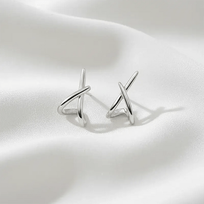 Alvora Naska Silver Stud Earrings – Waterproof, Tarnish-Free, Modern Jewelry