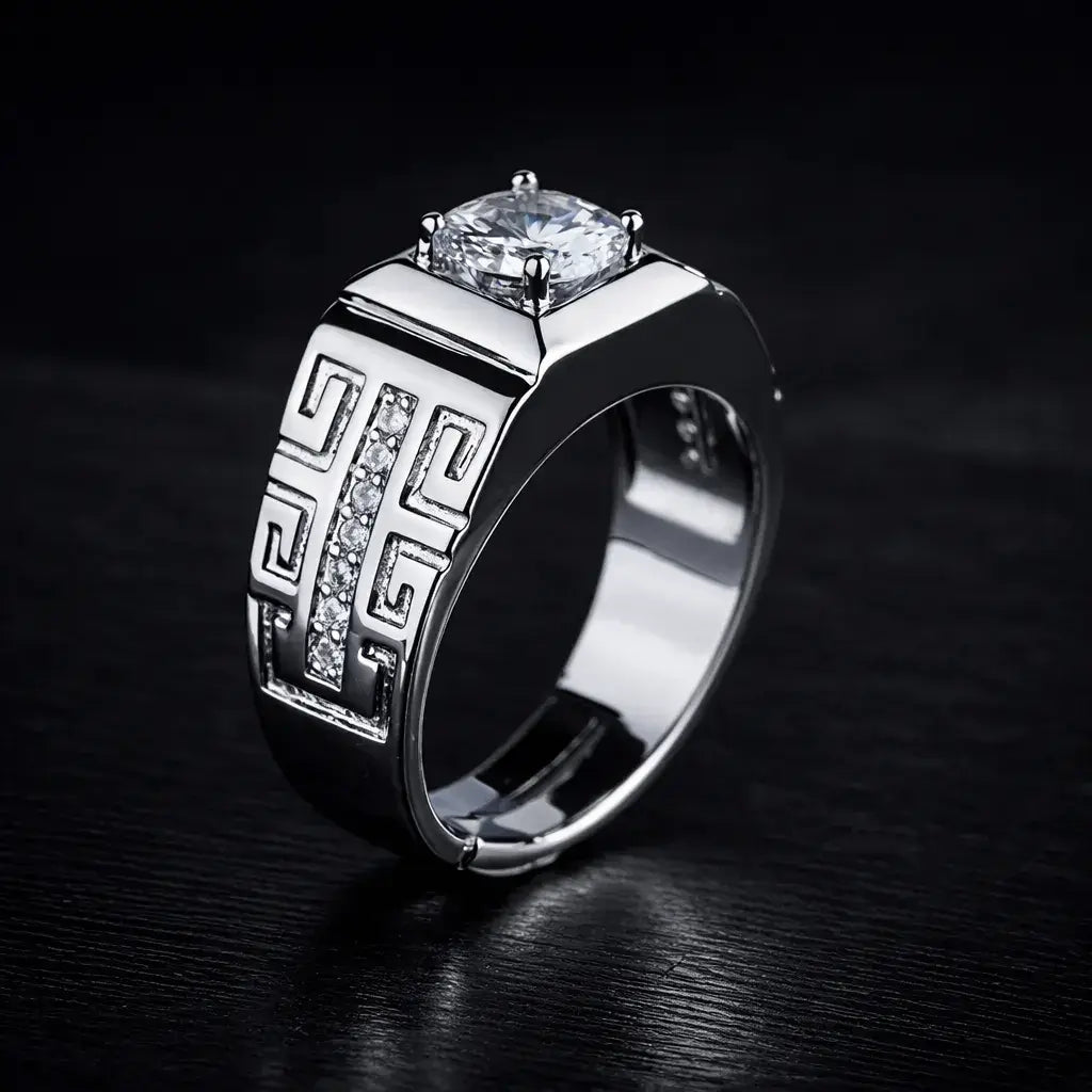 Noblex Charm Sterling Silver – CZ, Adjustable Luxury Ring